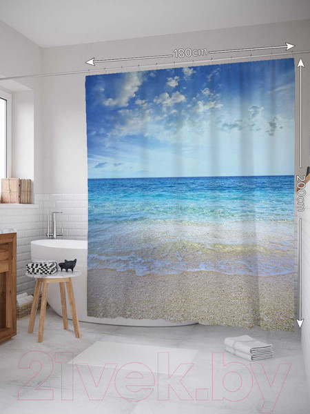 Изображение товара Шторка-занавеска для ванны JoyArty Морской релакс / sc_13972