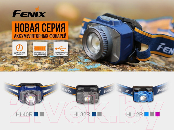 Изображение товара Фонарь Fenix Light HL40RGY (серый)