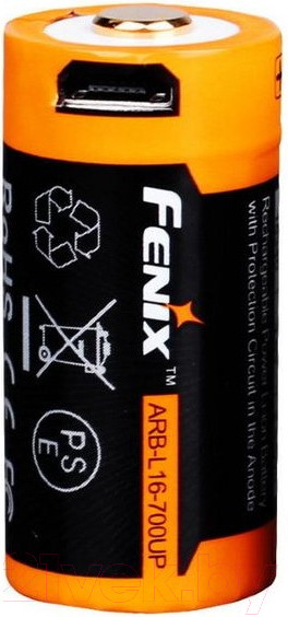 Изображение товара Аккумулятор Fenix Light 16340 700 UP mAh Li-ion/ ARB-L16-700UP