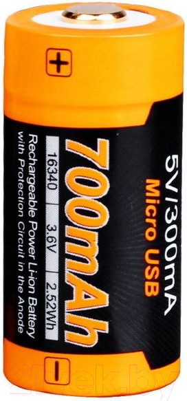 Изображение товара Аккумулятор Fenix Light 16340 700 UP mAh Li-ion/ ARB-L16-700UP