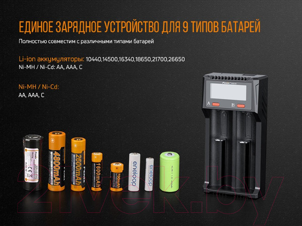 Изображение товара Зарядное устройство для аккумуляторов Fenix Light ARE-D2