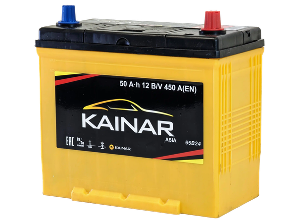 Изображение товара Автомобильный аккумулятор Kainar Asia 50 JR+ с бортом 450A / 045 24 42 03 0031 40 41 0 L (50 А/ч)