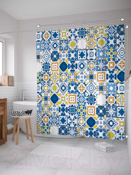 Изображение товара Шторка-занавеска для ванны JoyArty Скатерть самобранка / sc_2854