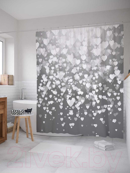 Изображение товара Шторка-занавеска для ванны JoyArty Дым любви / sc_11752