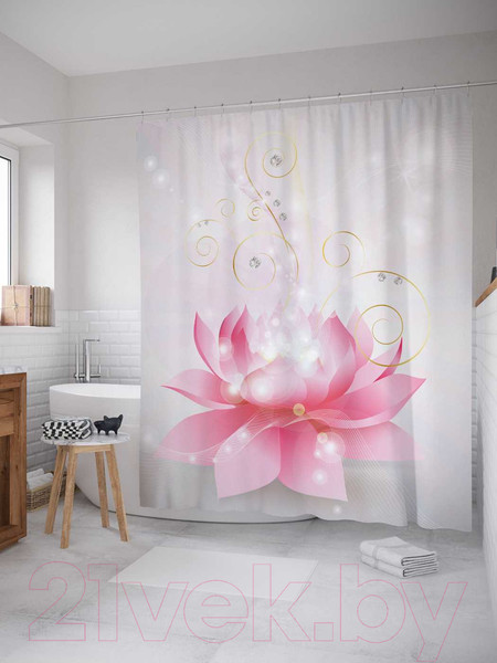 Изображение товара Шторка-занавеска для ванны JoyArty Магический цветок / sc_2624
