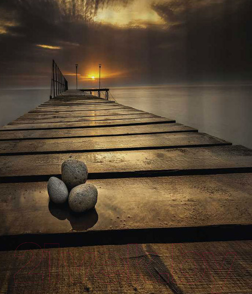 Изображение товара Шторка-занавеска для ванны JoyArty Потерянные камни / sc_8948