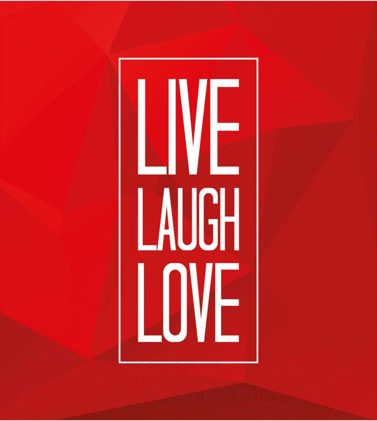 Изображение товара Шторка-занавеска для ванны JoyArty Live.Laugh.Love / sc_53840