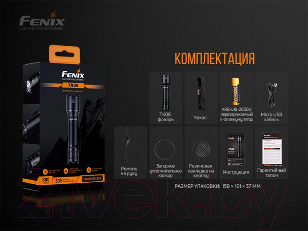 Изображение товара Фонарь Fenix Light TK06