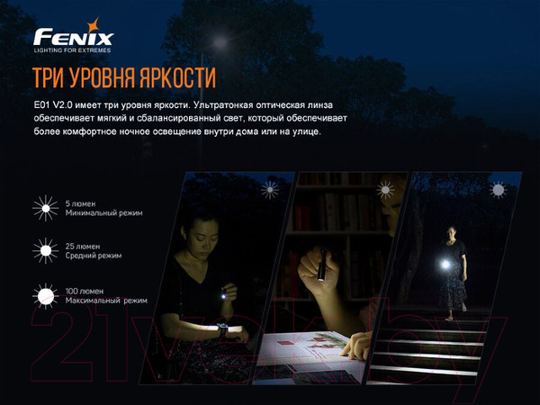 Изображение товара Фонарь Fenix Light V2.0 / E01V20BL (синий)