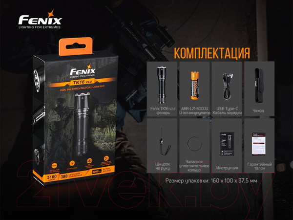Изображение товара Фонарь Fenix Light TK16V20
