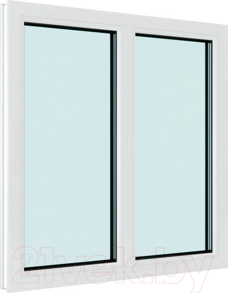Изображение товара Окно ПВХ Rehau Двухстворчатое глухое 3 стекла (900x900x70)