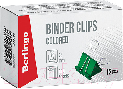 Изображение товара Зажим для бумаги Berlingo BC1225f (12шт)