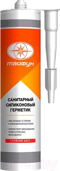 Изображение товара Герметик силиконовый Тайфун Санитарный 031 (280мл, голубой)