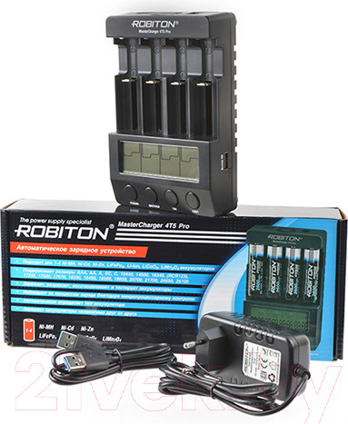 Изображение товара Зарядное устройство для аккумуляторов Robiton MasterCharger 4T5 Pro / 16901