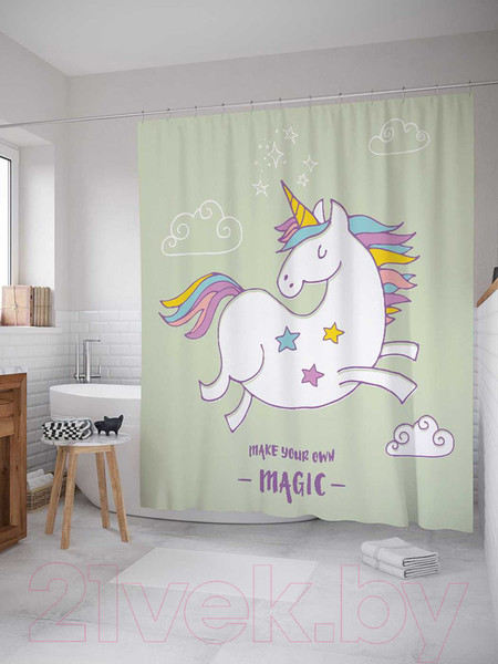 Изображение товара Шторка-занавеска для ванны JoyArty Твори магию / sc_19537