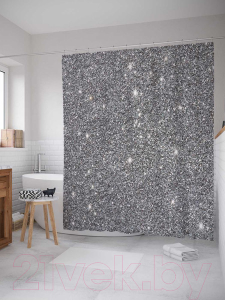 Изображение товара Шторка-занавеска для ванны JoyArty Блестящий шум / sc_24101