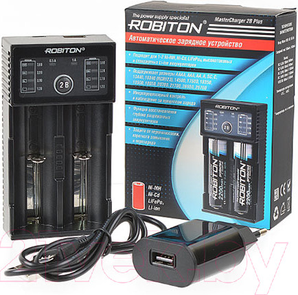 Изображение товара Зарядное устройство для аккумуляторов Robiton MasterCharger 2B Plus / 17484