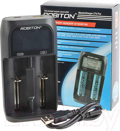 Изображение товара Зарядное устройство для аккумуляторов Robiton MasterCharger 2T4 Pro / 17040