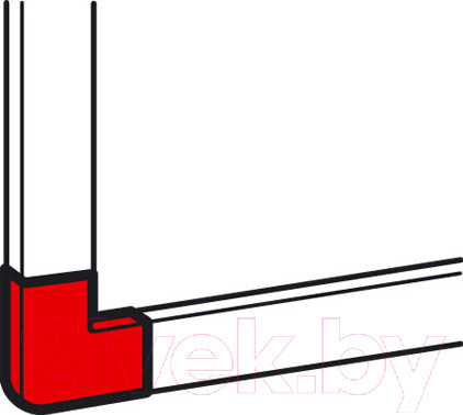 Изображение товара Угол плоский для кабель-канала Legrand Metra 638123