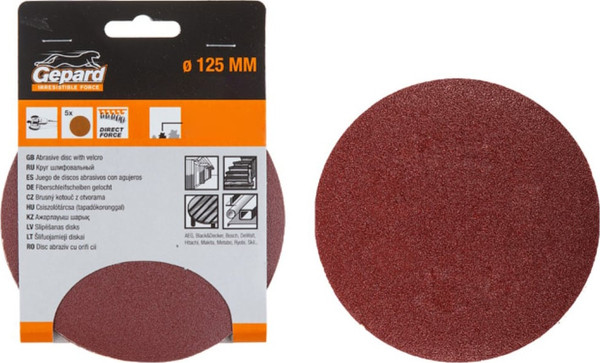 Изображение товара Набор шлифлистов Gepard GP5014-240 (5шт)