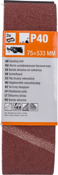 Изображение товара Набор шлифлент Gepard GP5009-40  (3шт)