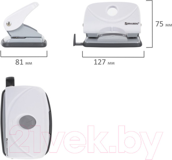 Изображение товара Дырокол Brauberg Original / 227787 (белый)