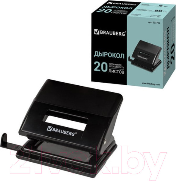 Изображение товара Дырокол Brauberg Black Jack / 227796 (черный)