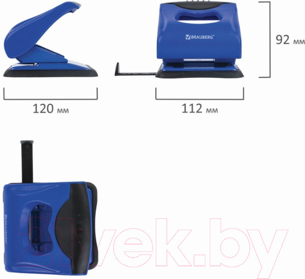 Изображение товара Дырокол Brauberg Jet Pro / 228600 (сине-черный)