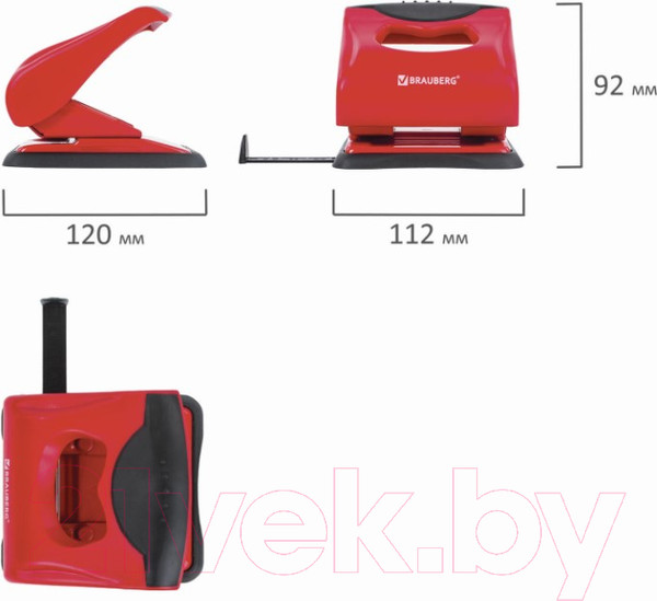 Изображение товара Дырокол Brauberg Jet Pro / 228601 (красно-черный)