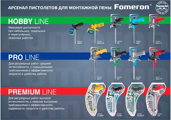 Изображение товара Пистолет для монтажной пены Fomeron Basic 590124