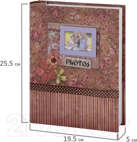 Изображение товара Фотоальбом Brauberg Семья / 390673 (красно-коричневый)