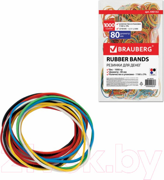 Изображение товара Резинки для денег Brauberg 440152