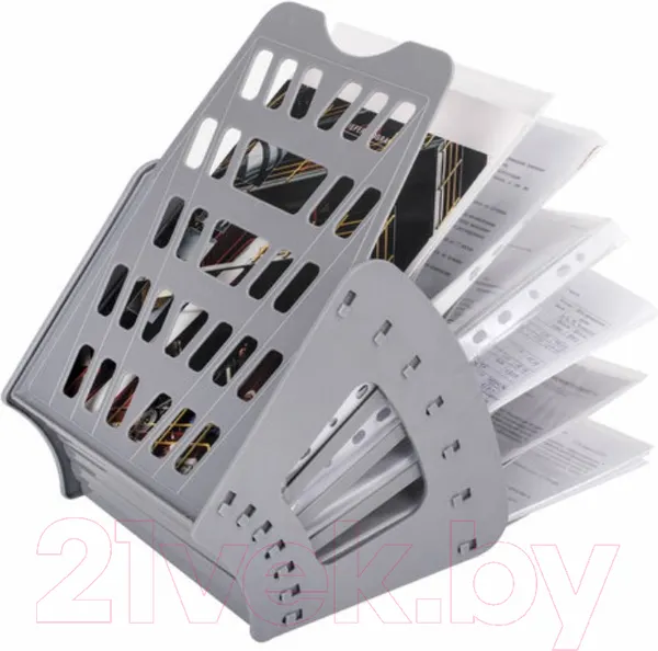 Изображение товара Лоток для бумаг Brauberg Basic / 237020 (серый)