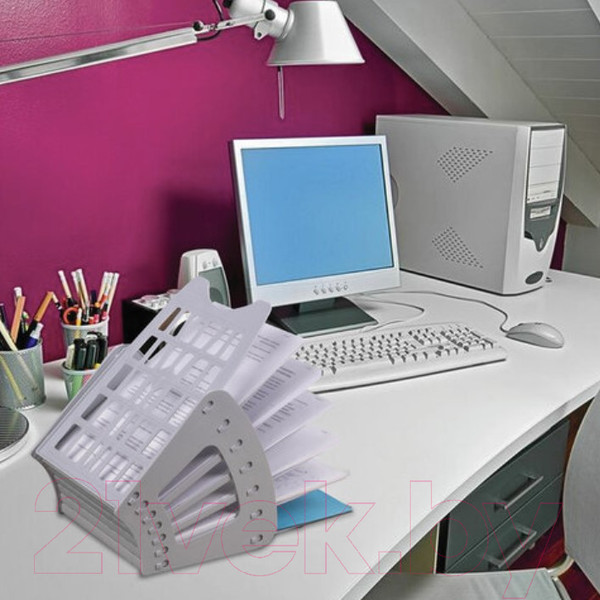 Изображение товара Лоток для бумаг Brauberg Smart / 231144 (серый)