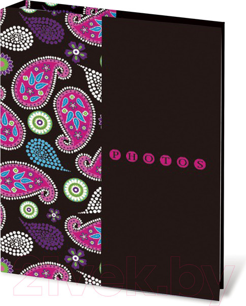 Изображение товара Фотоальбом Brauberg Пейсли / 390668 (черный/розовый)