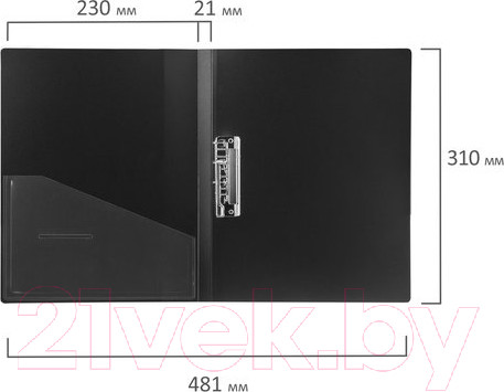 Изображение товара Папка для бумаг Brauberg Contract / 221786 (черный)