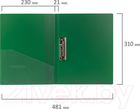 Изображение товара Папка для бумаг Brauberg Contract / 221789 (зеленый)