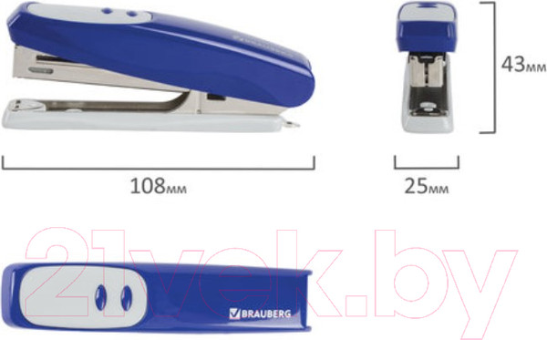Изображение товара Степлер Brauberg Germanium / 226569 (синий)