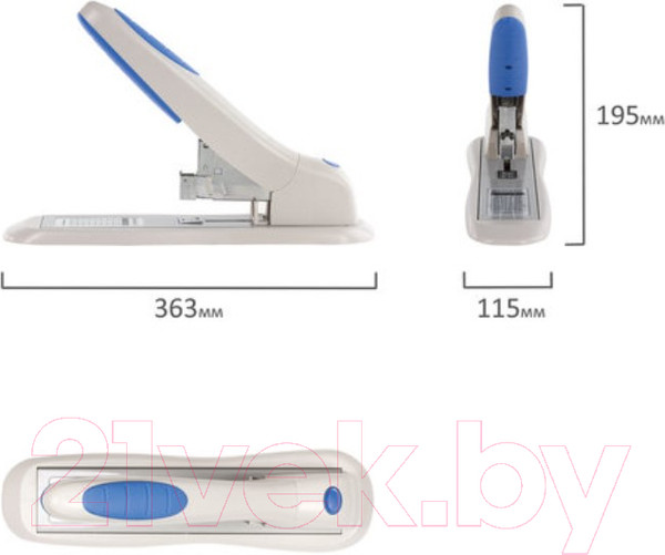 Изображение товара Степлер Brauberg Heavy Duty PRO / 227661 (серый/синий)
