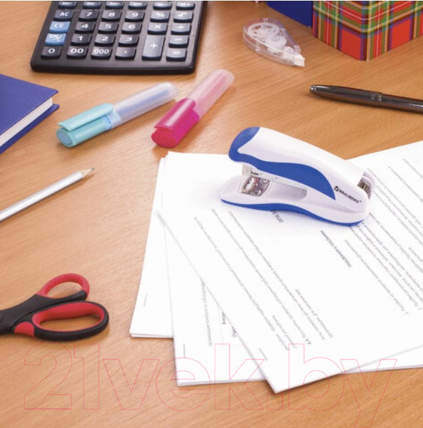 Изображение товара Степлер Brauberg Jet Pro / 228584 (белый/синий)