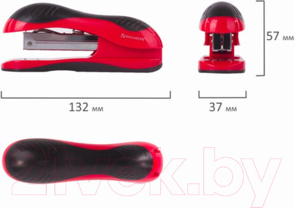 Изображение товара Степлер Brauberg Jet / 229688 (красный/черный)