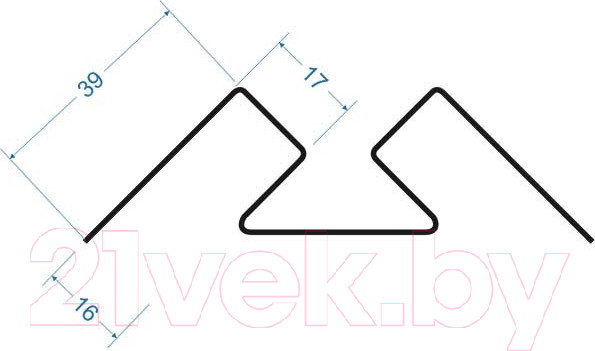 Изображение товара Угол для сайдинга Docke Premium Внутренний (голубика)