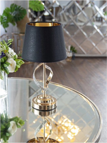 Изображение товара Прикроватная лампа Лючия Стразы 323 (золото/серебристый/черный)