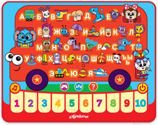 Изображение товара Развивающая игрушка Азбукварик Азбука Веселый автобус Планшетик / 2894