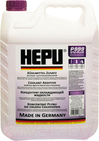 Изображение товара Антифриз Hepu G12+ / P999-G12PLUS-005 (5л)