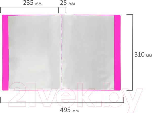 Изображение товара Папка для бумаг Brauberg Neon / 227454 (розовый)