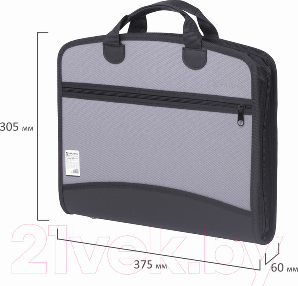 Изображение товара Папка-портфель Brauberg 228685 (серый)