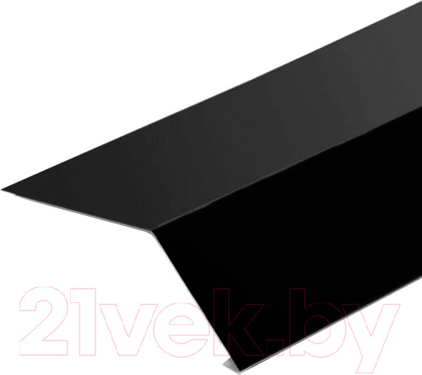 Изображение товара Планка карнизная Технониколь Для гибкой черепицы 75x50x5x2000 RAL 9005 (черный)