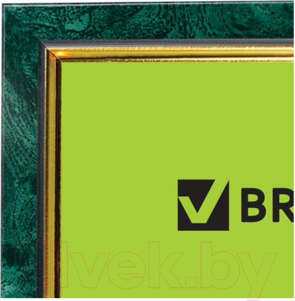 Изображение товара Рамка Brauberg Hit / 390706 (зеленый мрамор с позолотой)