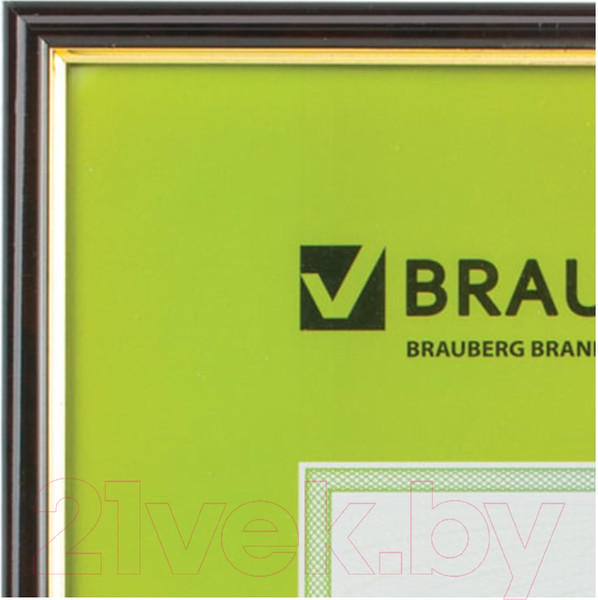 Изображение товара Рамка Brauberg Hit / 390259 (красное дерево с позолотой)